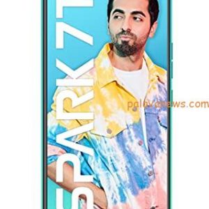 Tecno Spark 7T(Jewel Blue, 4GB RAM, 64GB Storage) 6000 mAh Battery| 48 MP AI Dual Rear Camera, 6.52 Handy Size