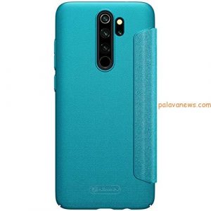 Nillkin Case for Xiaomi Redmi Note 8 Pro (6.53″ Inch) Sparkle Leather Flip Folio Book Type PC Blue Color