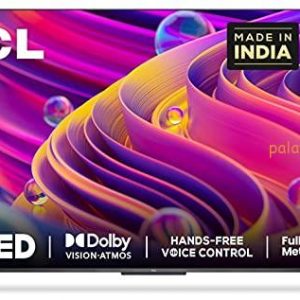 TCL 138.7 cm (55 inches) 4K Ultra HD Certified Android Smart QLED TV 55C715 (Metallic Black) (2020 Model) | With Remote Less Voice Control