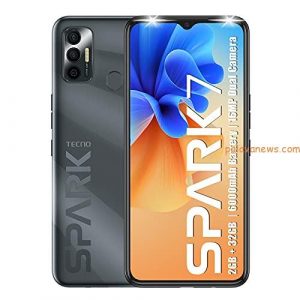 Tecno Spark 7 (Magnet Black, 2GB RAM, 32 GB Storage) – 6000mAh Battery|16 MP Dual Camera| 6.52” Dot Notch Display