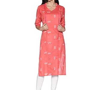 DearMom Women’s Cotton Nursing/Feeding/Maternity/Easy Feeding Kurta/Kurti with Hidden Zippers for Breastfeeding Mothers