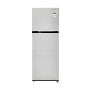 AmazonBasics 335 L 3 star Frost Free Double Door Refrigerator (Silver, Automatic humidity control)