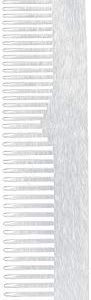 Amazon Brand – Solimo Handmade Aluminium Fine-Tooth Comb, 17 cm x 3 cm
