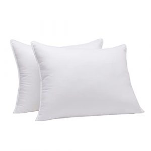 AmazonBasics Polyester Ultra Soft Down Alternative Bed Pillows Large 2 Pack- 20X26 inches (50.8 cmX66.04 cm)