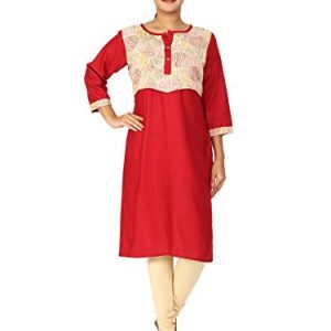 Mama Bear Women’s Cotton Straight Kurta