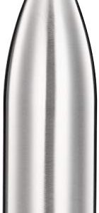 Amazon Brand – Solimo Stainless Steel Insulated 24 Hours Hot or Cold Bottle Flask, 1000 ml, Silver