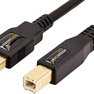 AmazonBasics USB 2.0 Cable – A-Male to B-Male – 6 Feet (1.8 Meters),Black