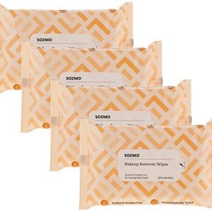 Amazon Brand – Solimo Makeup Removal Wipes – 30 wipes/pack (Pack of 4)