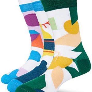 Amazon Brand – House & Shields Men’s Cotton Calf Socks (Pack of 3) (HSSCKNS060_Multicoloured_one Size)