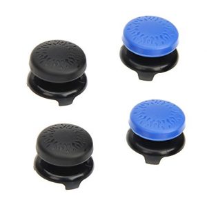 AmazonBasics PlayStation 4 Controller Thumb Grips – 4-Pack, Black and Blue