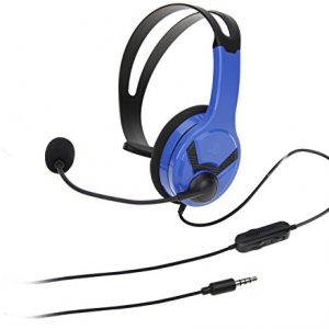 AmazonBasics Mono Chat Headset for PlayStation 4 (Officially Licensed) – Blue