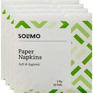 Amazon Brand – Solimo 2 Ply Paper Napkins – 50 Pulls (Pack of 4)