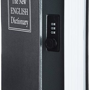 AmazonBasics Book Safe, Combination Lock, Black