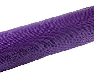 AmazonBasics Yoga & Exercise Mat with Carrying Strap, 1/4″, Purple