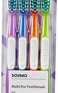 Amazon Brand – Solimo Multi Pro All-in-one Toothbrush (Pack of 4)