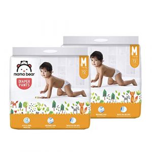 Amazon Brand – Mama Bear Baby Diaper Pants Monthly Mega-Box – Medium (M), 144 Count