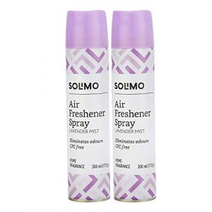 Amazon Brand – Solimo Home Air Freshener Spray, 300 ml – Lavender Mist (Pack of 2)