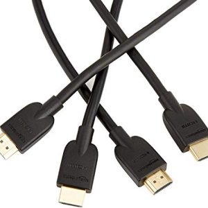 AmazonBasics High-Speed HDMI Cable – 10 Feet (2-Pack) (Latest Standard)