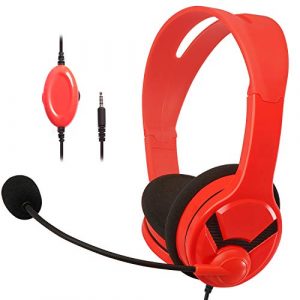 AmazonBasics Gaming Headset – compatible with Nintendo Switch, Xbox One, PlayStation 4 and PC – Red