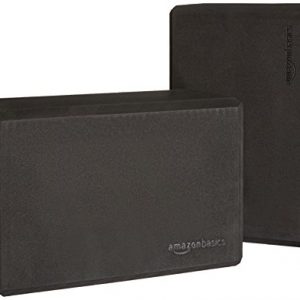 AmazonBasics Foam Yoga Blocks – 4 x 9 x 6 Inches, Set of 2, Black