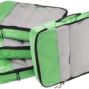 AmazonBasics Packing Cubes/Travel Pouch/Travel Organizer- Large, Green