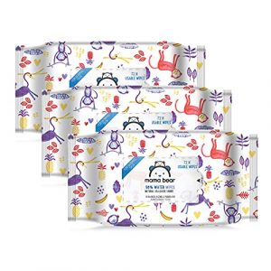 Amazon Brand – Mama Bear 98% Water Wipes – 72 wipes/pack (Pack of 3)