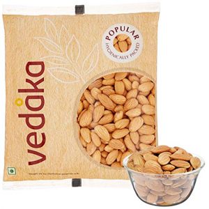 Amazon Brand – Vedaka Popular Whole Almonds, 500g