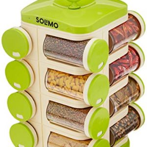 Amazon Brand – Solimo Revolving Spice Rack set (16 pieces)