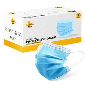 HEALTH SAFE Ultra Light Weight Surgical Face Mask (Blue,Pack of 100) (HS-SUR-MASK)