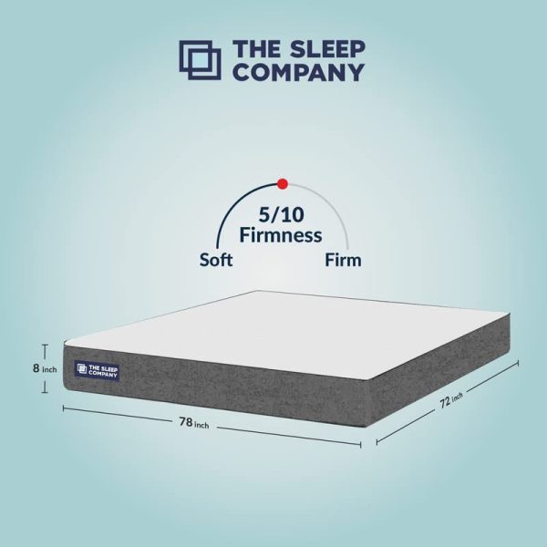 The Sleep Company SmartGRID Luxe 8 Inch Mattress King Size for Luxury Comfort with Soft Feel | 10 Years Warranty | Luxury Mattress Double Bed with Patented Japanese SmartGRID Technology | 78x72x8 - Image 9